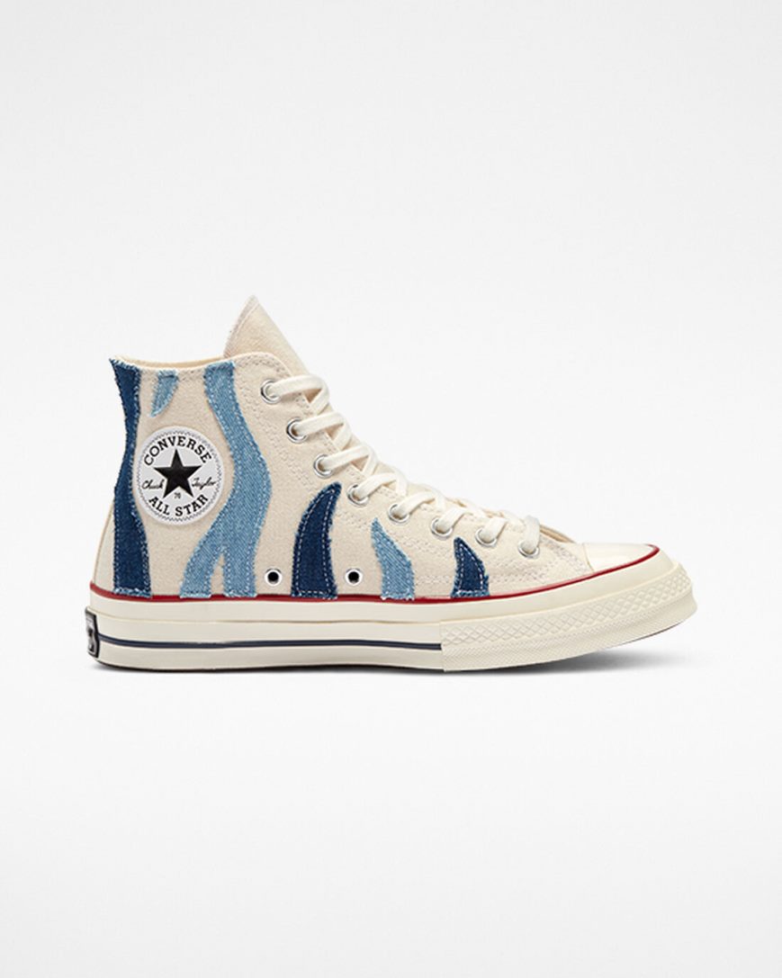 Tenisky Vysoke Converse Chuck 70 Denim Damske Béžové Modre | SK AQKOP3